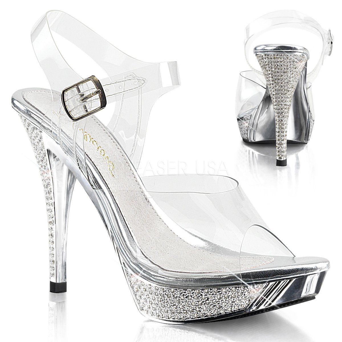 Fabulicious on sale clear heels