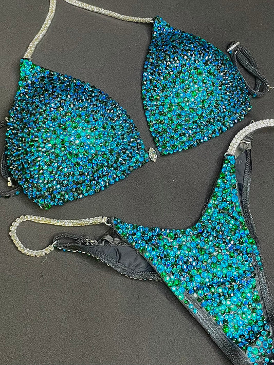 Teal/green Bikini suit (TN799)