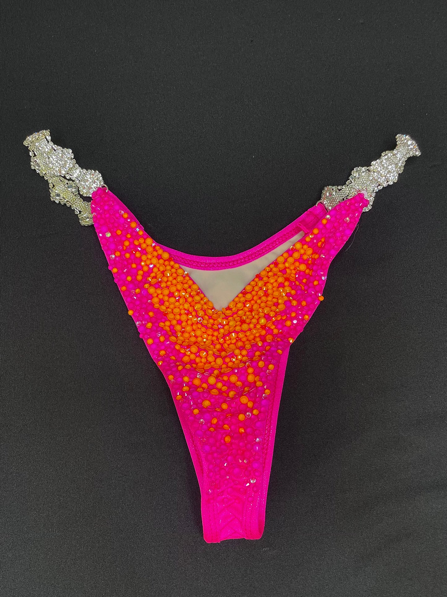 NEON pink orange bikini suit (TN927)