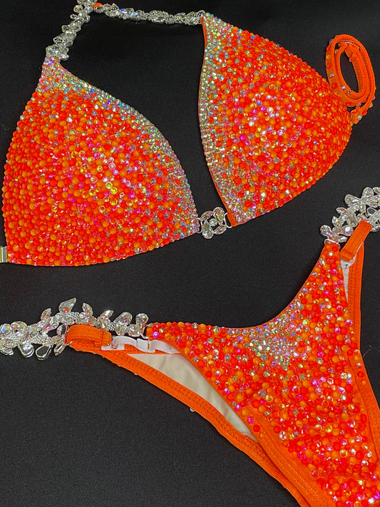 Vivid orange bikini suit (TN951)