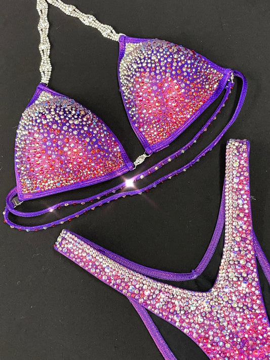 Purple/Pink bikini MIX of stones (TN159)